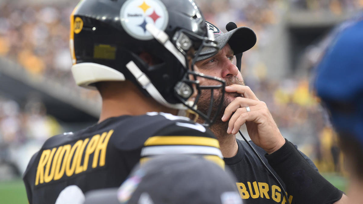 Ben Rothlesberger of the Steelers resting in front of Brown, Mason Rudolph was chosen as a starter in the regular season final