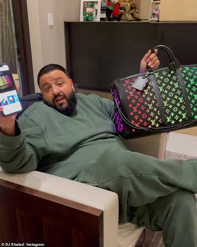 Social media: The 45-year-old music producer posted a video of about 22.8 million followers of the luxury bag that debuted on the Louis Vuitton Men's Fall / Winter 2019 Runway
