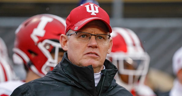 Tom Allen responds to Indiana by removing the Big Ten logo on the uniform