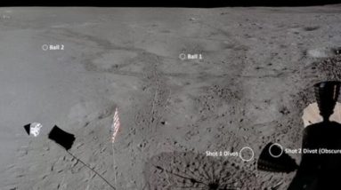 As fotos redesenhadas revelam o quão longe Alan Shepard acertou uma bola de golfe na superfície da lua