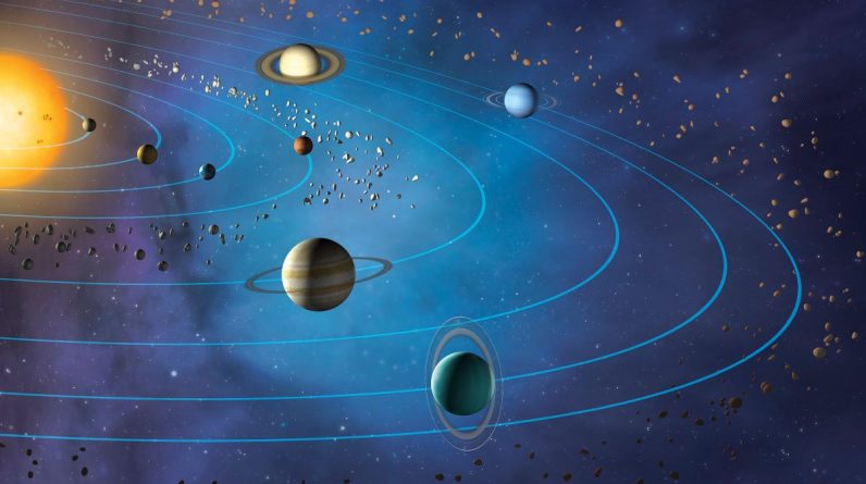 Por que os planetas do sistema solar giram no mesmo plano?
