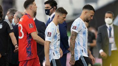 Suspensão da partida de futebol entre Brasil e Argentina em São Paulo