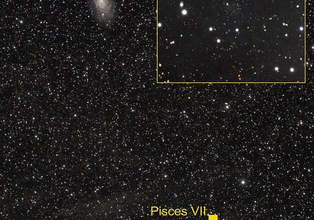 Um grupo de astrônomos, incluindo um amador, descobriu uma nova galáxia, Galaxy Pisces VII / Tri III.