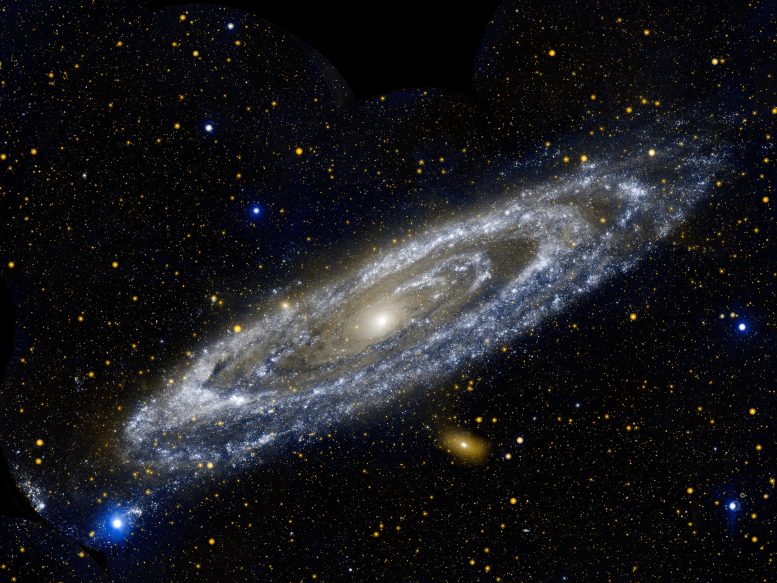 Galáxia de Andrômeda M31 NASA Galaxy Evolution Explorer