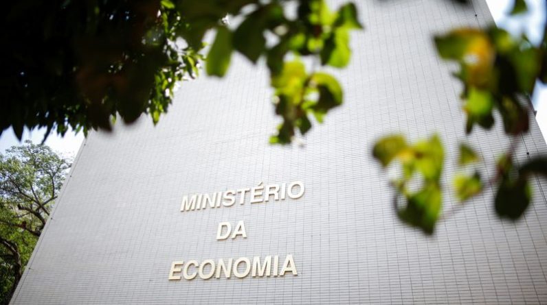 A view shows the Ministry of the Economy headquarters building in Brasilia
