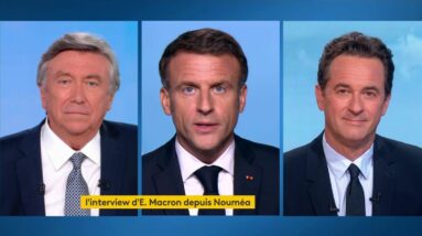 Entrevista nos bastidores com Emmanuel Macron de Noumea
