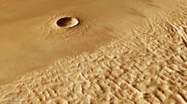 Deslizamentos de terra em Marte indicam que a água já cercou o Olympus Mons, o vulcão mais alto do nosso sistema solar