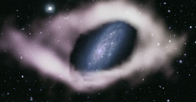 Astrônomos identificam uma galáxia rara envolta em uma fita cósmica secreta: ScienceAlert
