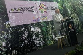 Discurso do presidente brasileiro na floresta amazônica