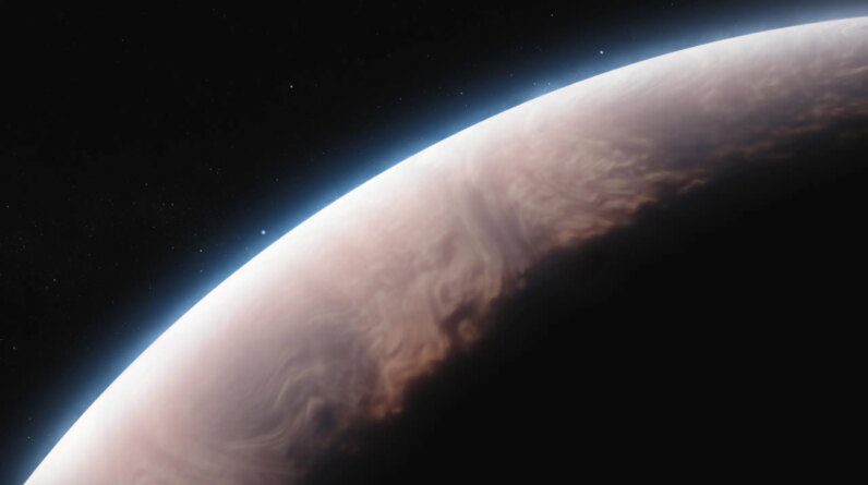 Gelo de sílica envolve a atmosfera ardente do exoplaneta quente Júpiter