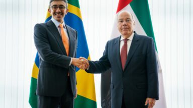 Agência de Notícias dos Emirados - Ministro das Relações Exteriores dos Emirados Árabes Unidos discute cooperação estratégica com seu homólogo brasileiro