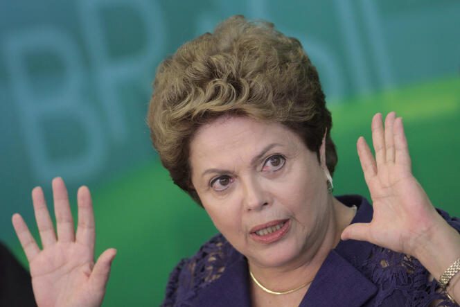A presidente brasileira Dilma Rousseff em Brasília em 22 de dezembro de 2014.