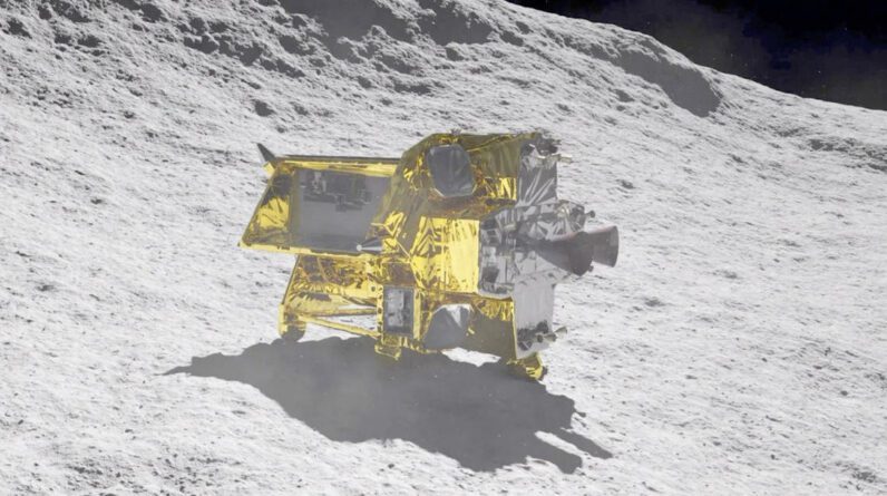 A sonda japonesa pousou na superfície da Lua, mas foi prejudicada por um problema de energia que encerrou a missão