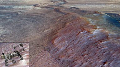 O Mars Rover da NASA segue o caminho do que parece ser um antigo rio